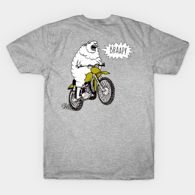 Braap Motorcycle Biker Lamb Tasty MotorManiac by MotorManiac